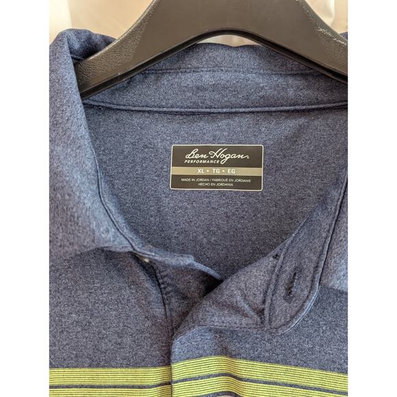 Ben Hogan Performance Polo Men's XL Blue with Green & White Stripes on Chest - Picture 7 of 11